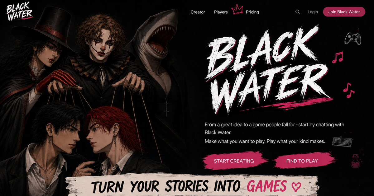Black Water No-Code Romance Games